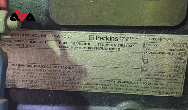 بررسی پلاک مشخصات دستگاه